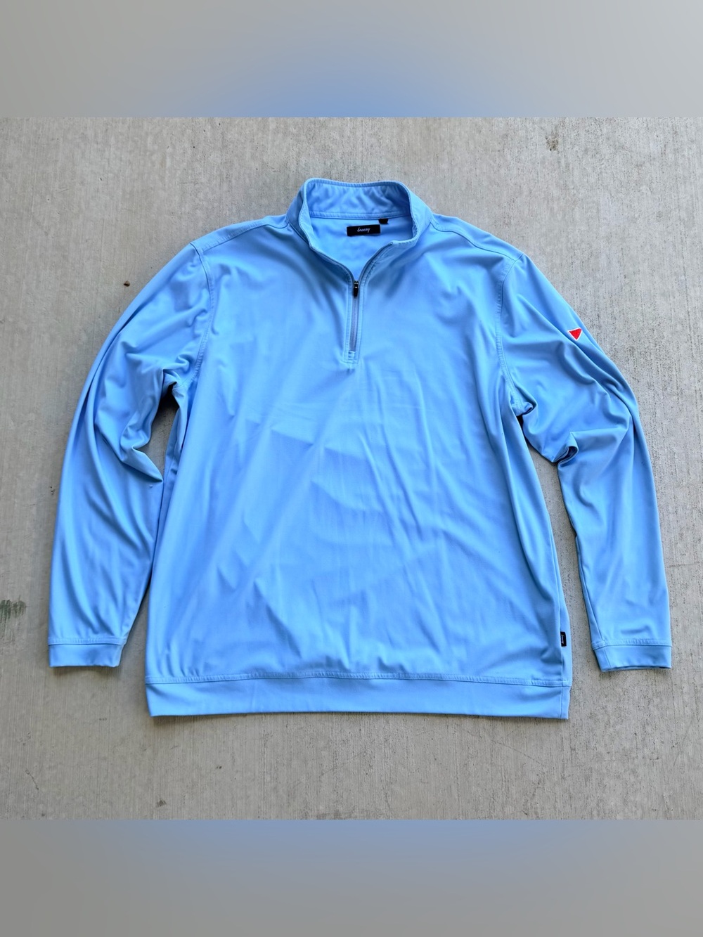 Breezy Golf 1/4 Zip Pullover Men Size Large Blue Stretch